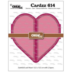 Crealies • Cardzz Gatefold Card Hart (CLCZ614) *