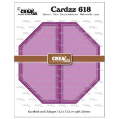 Crealies • Cardzz Gatefold Card Achthoek (CLCZ618) *