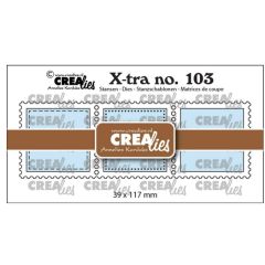 Crealies • Snijmal 3 Postzegels Vierkant In Een Rij (CLXTRA103) *