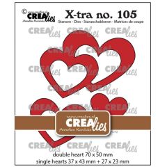 Crealies • X-Tra Snijmallen Verweven Harten (CLXTRA105) *