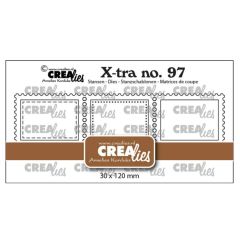 Crealies • Xtra 3 Postzegels Op Een Rij Horizontaal (CLXTRA97) *