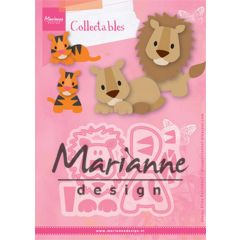 Marianne Design -  Collectables - Eline`s leeuw / tijger 100x75mm  (COL1455)*