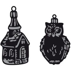 Marianne Design - Craftable - Tiny`s ornaments church & owl (CR1381)*