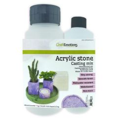 CraftEmotions Acrylic stone casting mix - Gietmateriaal wit 1,5kg (114777/1500)