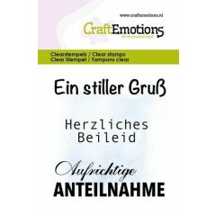 CraftEmotions Clearstamps 6x7cm - Text Ein stiller Gruss DE (03-23) (130501/5015)*