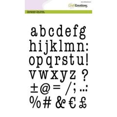 CraftEmotions clearstamps A5 - alfabet typewriter kleine letters +/- 27mm (130501/2012) (AFGEPRIJSD)