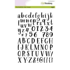 CraftEmotions clearstamps A5 - handletter - alfabet typewriter Carla Kamphuis (130501/2101) (AFGEPRIJSD)