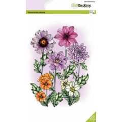 CraftEmotions clearstamps A5 - Mix zomerbloemen GB Dimensional stamp (130501/3004) (AFGEPRIJSD)