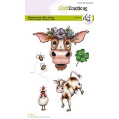 CraftEmotions clearstamps A6 - Cows 1 Carla Creaties (130501/1583) 