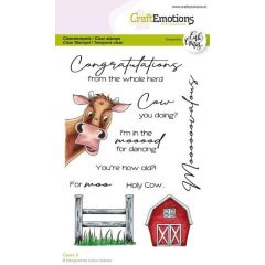 CraftEmotions clearstamps A6 - Cows 5 Tekst (EN) Carla Creaties (130501/1587) 