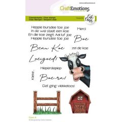 CraftEmotions clearstamps A6 - Cows 5 Tekst (EN) Carla Creaties (130501/1588) 