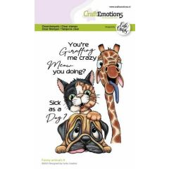CraftEmotions clearstamps A6 - Funny animals 3 (EN) Carla Creaties (130501/1567)