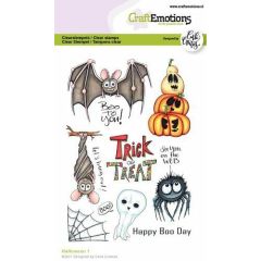 CraftEmotions clearstamps A6 - Halloween 1 (Eng) Carla Creaties*