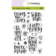 CraftEmotions clearstamps A6 - handletter - Enjoy the day - Super star Carla Kamphuis (130501/2207) (AFGEPRIJSD)