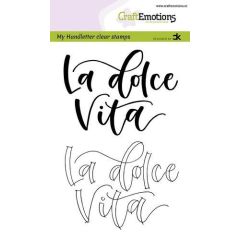 CraftEmotions clearstamps A6 - handletter - La dolce Vita (IT) Carla Kamphuis (130501/1884)*