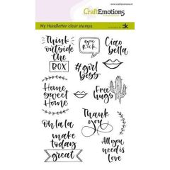 CraftEmotions clearstamps A6 - handletter - Quotes 2 (Eng) Carla Kamphuis (130501/1817)*