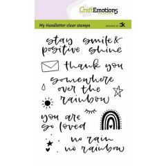 CraftEmotions clearstamps A6 - handletter - Rainbow 1 (Eng) Carla Kamphuis*