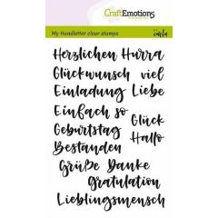 CraftEmotions clearstamps A6 - handletter - Verschieden (DE) Carla Kamphuis (130501/1861)*
