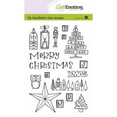 CraftEmotions clearstamps A6 - handletter - X-mas decorations 1 (Eng) Carla Kamphuis (130501/2202) (AFGEPRIJSD)