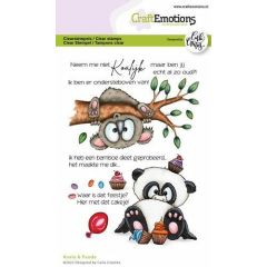 CraftEmotions clearstamps A6 - Koala & Panda (NL) Carla Creaties (130501/1562) *