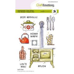 CraftEmotions clearstamps A6 - Let‘s Eat Carla Kamphuis*