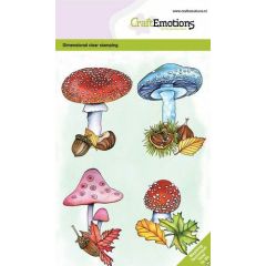 CraftEmotions clearstamps A6 - Paddenstoelen GB Dimensional stamp (130501/0105)*