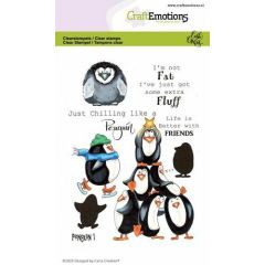 CraftEmotions clearstamps A6 - Penguin 1 Carla Creaties (130501/1693)*