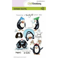 CraftEmotions clearstamps A6 - Penguin 2 Carla Creaties (130501/1694)*