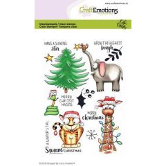 CraftEmotions clearstamps A6 - Savanne Christmas Carla Creaties (130501/1686) (AFGEPRIJSD)