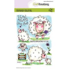 CraftEmotions clearstamps A6 - Sheep 1 Carla Creaties (130501/1673)*