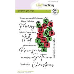 CraftEmotions clearstamps A6 - Text Christmas - new year (EN) Carla Creaties (130501/1577) *