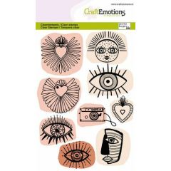 CraftEmotions clearstamps A6 - Trendy iconen GB (130501/1343)*