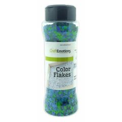 CraftEmotions Color Flakes - Graniet Groen Blauw Paint flakes 90gr (802500/0070)