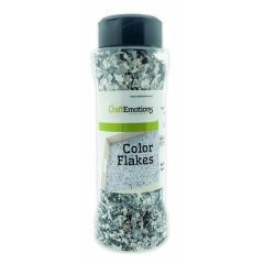 CraftEmotions Color Flakes - Graniet Wit Zwart Paint flakes 90gr (802500/0020)