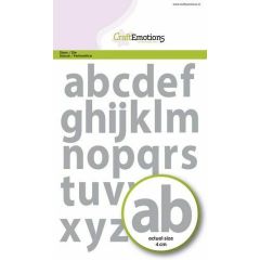 CraftEmotions Die - alfabet kleine letters basic Card 12x20,5cm 40mm*