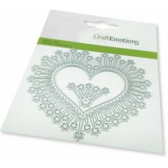 CraftEmotions Die - border hart magic stars Card 11x9cm -cm -cm (AFGEPRIJSD)