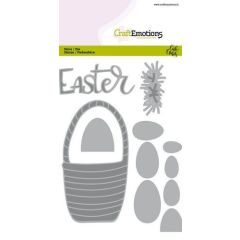 CraftEmotions Die - Easter - paasmandmet eieren Card 10,5x14,8cm Carla Creaties (115633/0527) (AFGEPRIJSD)