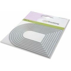 CraftEmotions Die - randen toog Card 11x9cm - 5,2 - 10,8 cm*
