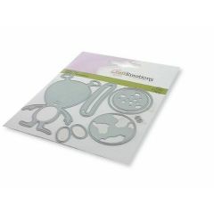 CraftEmotions Die - Space 2 Card 11x9cm Carla Creaties (115633/0440) (AFGEPRIJSD)