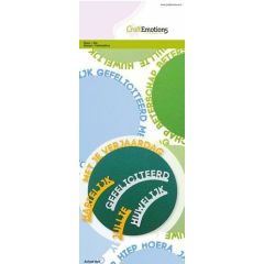 CraftEmotions Die - Tekst Cirkels Maken diverse (NL) Card 11x22,5cm - 9,5-10,9cm (115633/1301) *