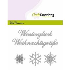 CraftEmotions Die Text - Winterglück (DE) Card 11x9cm (115633/0407)*