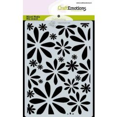 CraftEmotions Mask stencil Bugs & flowers - bloemen A6 Carla Creaties (185070/0146)*