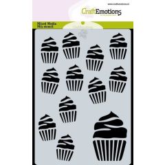 CraftEmotions Mask stencil cupcakes A6 Carla Creaties (185070/0134)*