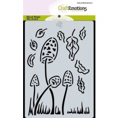 CraftEmotions Mask stencil Magic Forest - paddenstoelen Carla Creaties (185070/0120)*