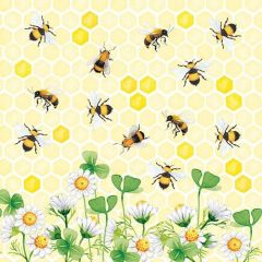 CraftEmotions servetten 5st - Bees Joy 33x33cm Ambiente 13314415*