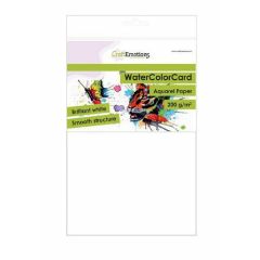 CraftEmotions WaterColorCard - briljant wit 10 vl A5 - 200 gr (08-20)