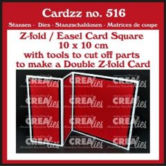 Crealies Cardzz (Double) Z-fold / Easel card 10 x 10 cm CLCZ516 10x10cm (115634/5516) *