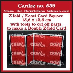 Crealies Cardzz (Double) Z-fold / Easel card 13,5 x 13,5 cm CLCZ539 13,5x13,5cm (115634/5539) *