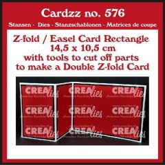 Crealies Cardzz (Double) Z-fold / Easel card rechthoek (H) CLCZ576 14,5x10,5cm (115634/5586) *