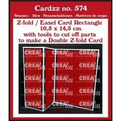 Crealies Cardzz (Double) Z-fold / Easel card rechthoek (V) CLCZ574 10,5x14,5cm (115634/5584) *